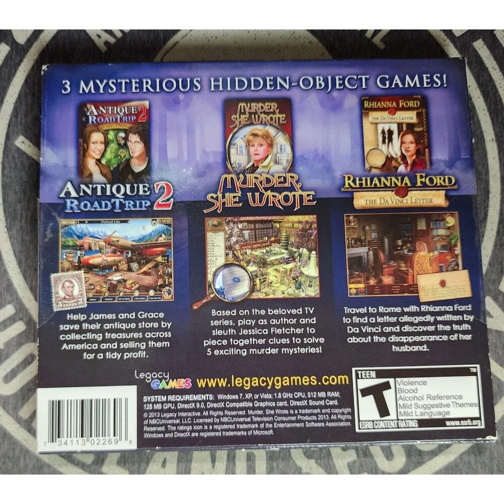 Seek And Find Mysteries 2 (PC, Legacy Interactive 2013 ) 3 Pack